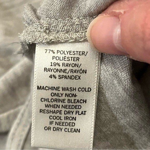 NEW Loft Medium Heather Grey Melange Turtleneck Swing Tee Size XS - Picture 7 of 8